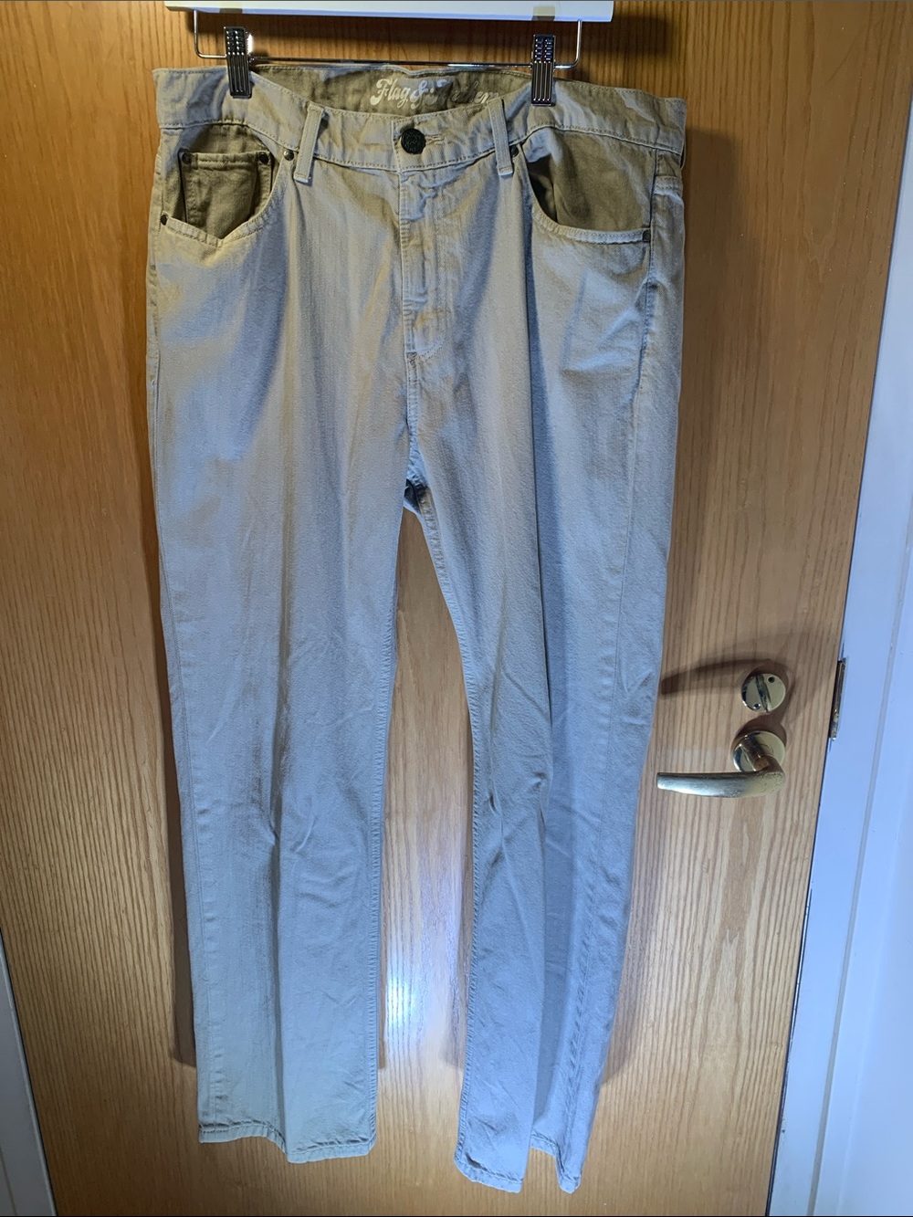 Flag & Anthem Men’s 100% Cotton Jeans- Light Tan - Size 34/32